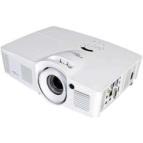 Optoma EH416e DLP 3D 1080p 4200 ANSI Lumens Desktop Projector 1920 x 1080 Resolution HDMI VGA Audio 3.5mm Jack USB A RS232 RJ45 White