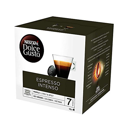 Best Value NESCAF Dolce Gusto Espresso Intenso Coffee Pods, 16 capsules (48 Servings, Pack of 3, Total 48 Capsules)
