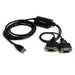 StarTech.com USB to Serial Adapter - 2 Port - COM Port Retention - FTDI - USB to RS232 Adapter Cable - USB to Serial Converter (ICUSB2322F)