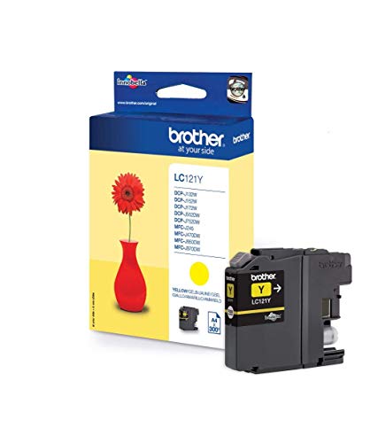 Brother LC121Y - Yellow - original - ink cartridge - for Brother DCP-J100, J105, J132, J152, J552, J752, MFC-J245, J470, J650, J870