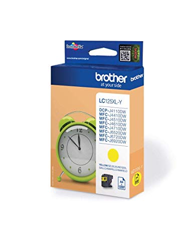 Brother LC125XLY - Super High Yield - yellow - original - ink cartridge - for Brother DCP-J4110, MFC-J4410, J4510, J4610, J4710, J6520, J6720, J6920