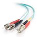 C2G LC-ST 10Gb 50/125 OM3 Duplex Multimode PVC Fiber Optic Cable (LSZH) - Network cable - ST multi-mode (M) to LC multi-mode (M) - 5 m - fibre optic - duplex - 50 / 125 micron - OM3 - halogen-free - aqua