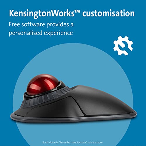 Kensington Orbit - Trackball - wireless - USB wireless receiver - white, silver