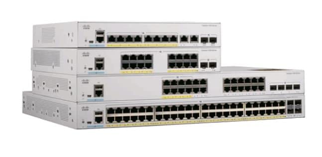 Cisco Catalyst 1000FE-24T-4G-L - Switch - Managed - 24 x 10/100 + 2 x combo Gigabit SFP/RJ-45 (uplink) + 2 x SFP (mini-GBIC) (uplink) - rack-mountable