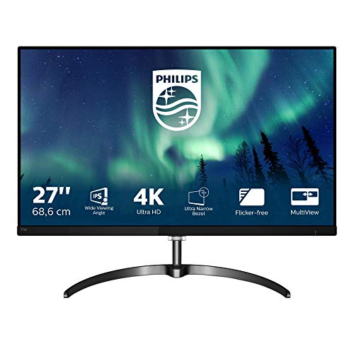 Philips E-line 276E8VJSB - LED monitor - 27" - 3840 x 2160 4K @ 60 Hz - IPS - 350 cd/m - 1000:1 - 5 ms - 2xHDMI, DisplayPort - glossy gunmetal black
