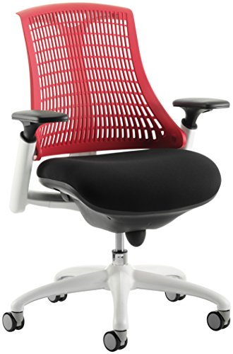 Flex Chair White Frame Red Back KC0057