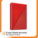 WD My Passport WDBPKJ0040BRD - Hard drive - encrypted - 4 TB - external (portable) - USB 3.2 Gen 1 - 256-bit AES - red