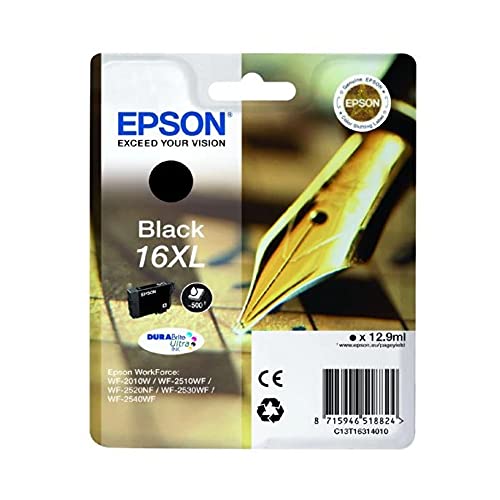 Epson 16XL - 12.9 ml - XL - black - original - blister - ink cartridge - for WorkForce WF-2010, 2510, 2520, 2530, 2540, 2630, 2650, 2660, 2750, 2760