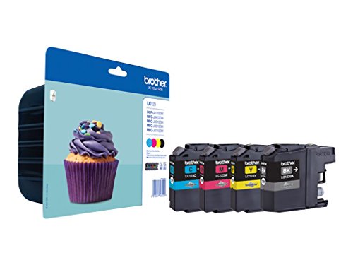 Brother LC123 Value Pack - 4-pack - High Yield - black, yellow, cyan, magenta - original - blister with accoustic / electromagnetic alarm - ink cartridge - for Brother DCP-J132, J152, J172, J552, J752, MFC-J245, J470, J650, J6520, J6720, J6920, J870