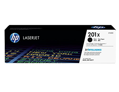 HP 201X - CF400X - 1 x Black - Toner cartridge - High Yield - For Color LaserJet M277dn, M277dw, Color LaserJet Pro M252dn, M252dw, M252n, M277dw, M277n