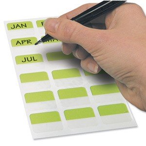 Best Value 3L 10520 Index Tabs Repositionable Write-on Type-on 25mm Assorted Ref 10520 [Pack of 72]