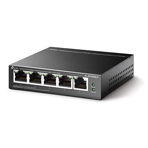 TP-Link TL-SF1005LP - V1 - switch - unmanaged - 5 x 10/100 (4 PoE) - desktop, wall-mountable - PoE (41 W)
