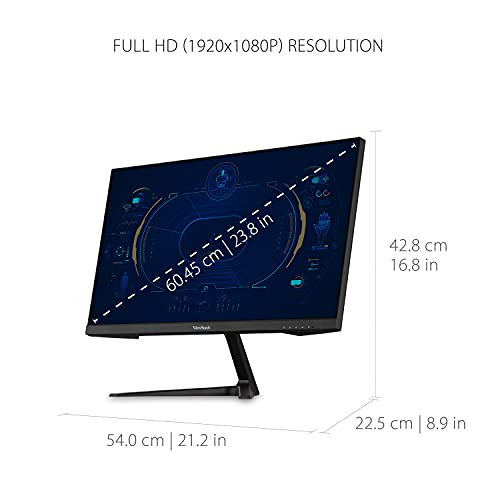 Viewsonic VX2418-P-mhd - Gaming - LED monitor - 24" (23.8" viewable) - 1920 x 1080 Full HD (1080p) @ 165 Hz - VA - 250 cd/m? - 4000:1 - 1 ms - 2xHDMI, DisplayPort - speakers