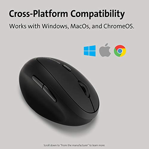 Kensington Pro Fit Ergo Wireless Mouse - Vertical mouse - ergonomic - left-handed - 6 buttons - wireless - 2.4 GHz