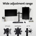 Kensington SmartFit Ergo Dual Extended Monitor Arm - Mounting kit - for 2 monitors (adjustable arm) - metal - black - screen size: up to 32" - desktop, C-clamp, grommet, desk-mountable