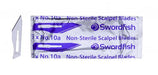 Best Value Swordfish Scalpel Blades No.10A PK100