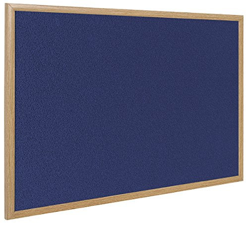 Best Value BI FB8543239Earth It Felt Board with Executive Wood Frame 1800x1200mm Oak-Blue