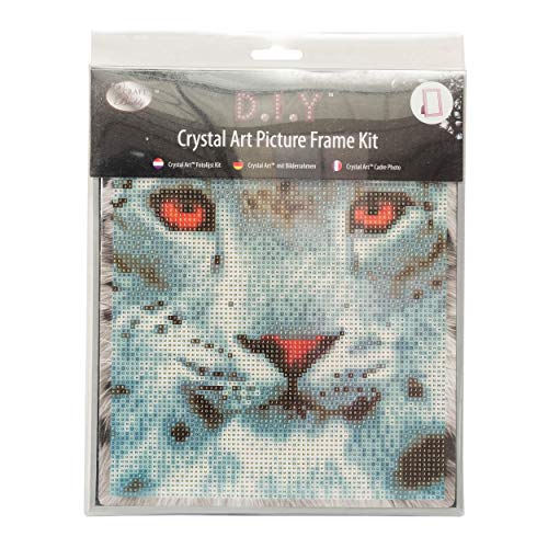 Crystal Art Snow Leopard 21 x 25cm Picture Frame Kit CAM-15