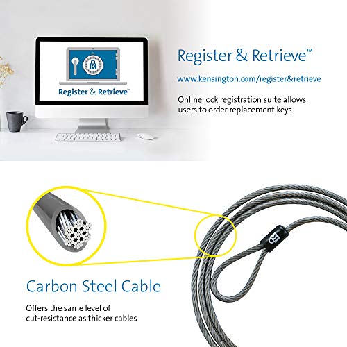 Kensington Slim MicroSaver - Security cable - 1.8 m