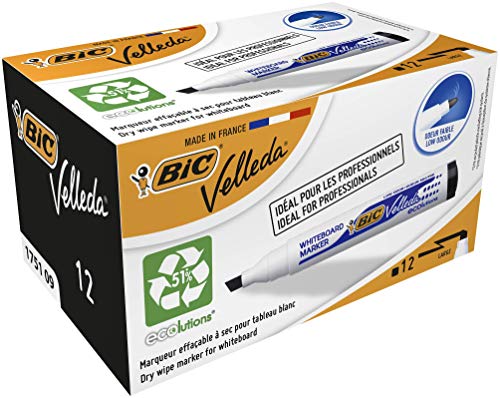 Best Value BIC Velleda 1751 ECOlutions Whiteboard Markers Black 12 Box