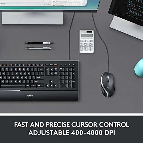 Logitech M500s Advanced Corded Mouse - Mouse - optical - 7 buttons - wired - USB