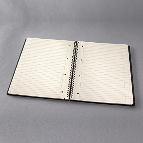 Sigel CONCEPTUM A4 Spiral Hard Cover Notepad 4 Hole Punched Ruled 160 Microperforated Pages Black CO821