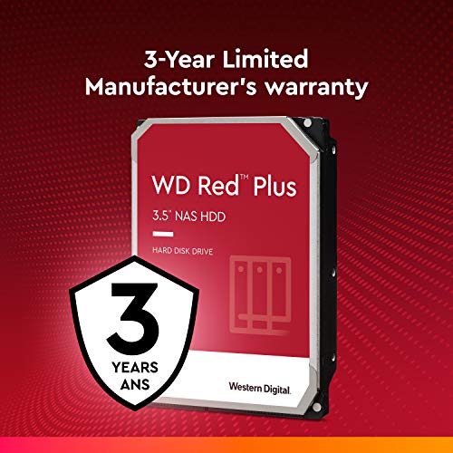 WD Red Plus NAS Hard Drive WD101EFBX - Hard drive - 10 TB - internal - 3.5" - SATA 6Gb/s - 7200 rpm - buffer: 256 MB