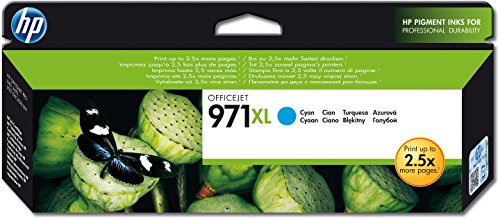 HP 971XL - CN626AE - 1 x Cyan - Ink cartridge - High Yield - For Officejet Pro X451dn, X451dw, X476dn MFP, X476dw MFP, X551dw, X576dw MFP