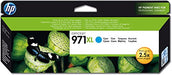 HP 971XL - CN626AE - 1 x Cyan - Ink cartridge - High Yield - For Officejet Pro X451dn, X451dw, X476dn MFP, X476dw MFP, X551dw, X576dw MFP