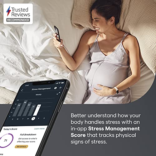 Fitbit Luxe - Graphite stainless steel - activity tracker with band - silicone - black - band size: S/L - Bluetooth