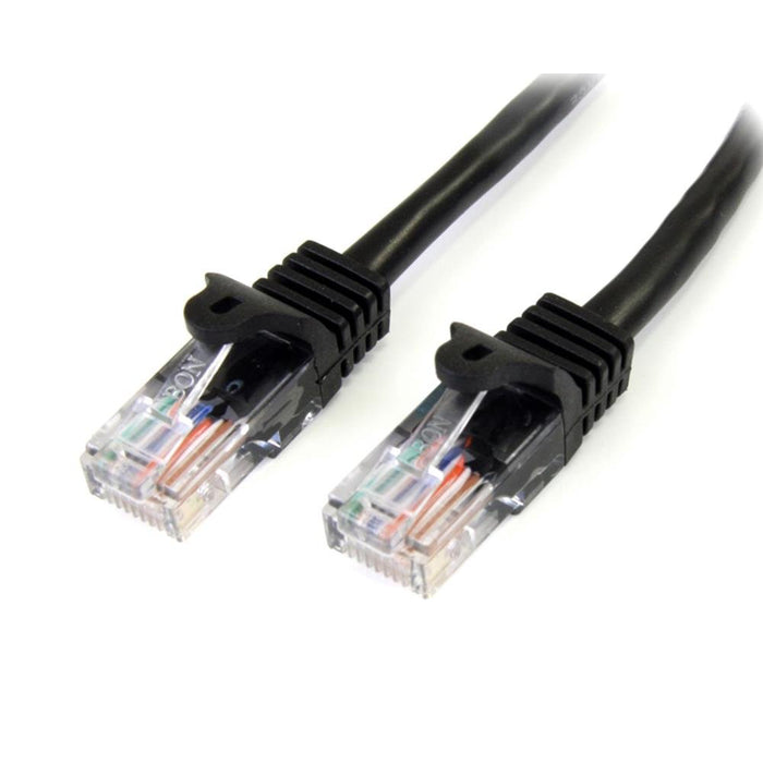 Best Value StarTech.com 7m Black Cat5e Patch Cable with Snagless RJ45 Connectors - Long Ethernet Cable - 7 m Cat 5e UTP Cable (45PAT7MBK)