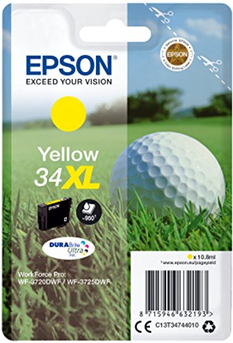 Epson 34XL - 10.8 ml - XL - yellow - original - blister - ink cartridge - for WorkForce Pro WF-3720, WF-3720DWF, WF-3725DWF