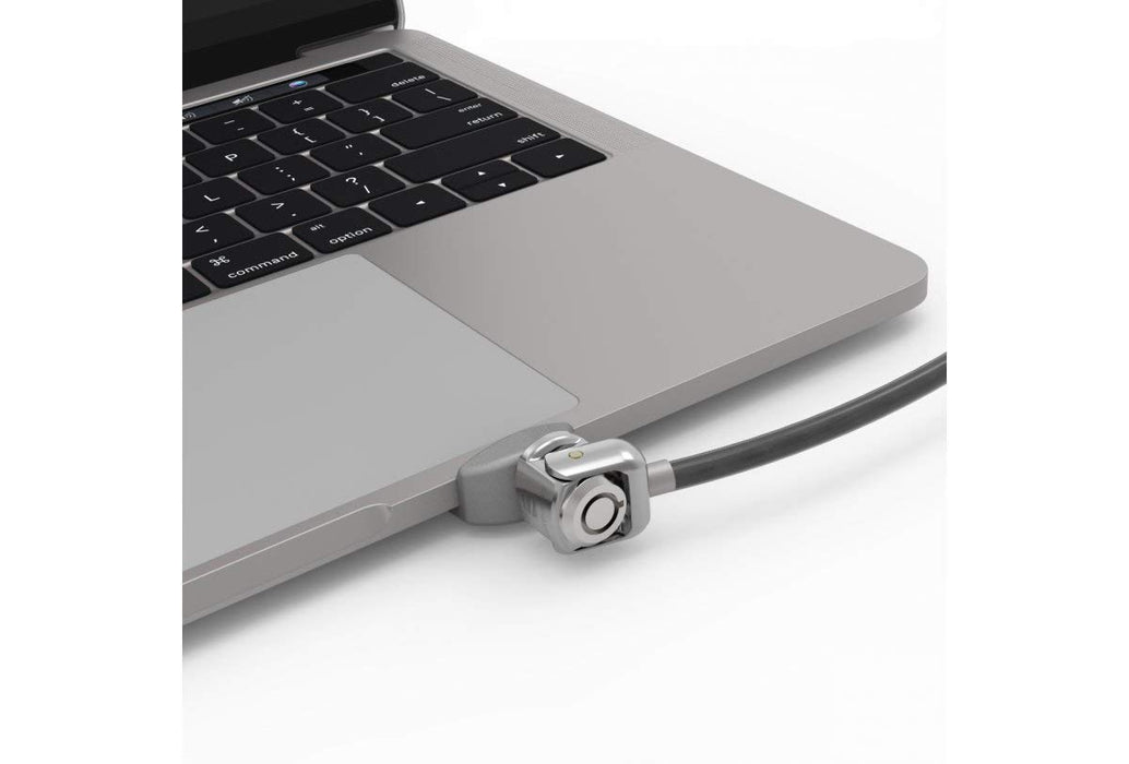 Compulocks Ledge Lock Adaptor for MacBook Pro 13" M1 & M2 with Combination Cable Lock Silve - Security slot lock adapter - with combination cable lock