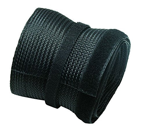 NewStar Flexible Velcro Cable Cover (Length: 200 cm, Width: 8.5 cm) - Black - Cable cover - black