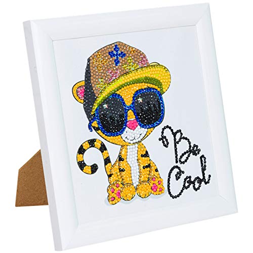 Crystal Art Cool Tiger 16 x 16cm Frameable Kit CAFBL-7