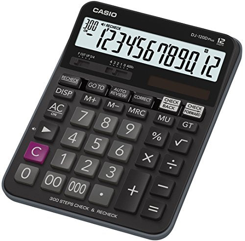 Best Value Casio DJ-120DPLUS-W-EP Plus Desktop Calculator with Check and Correct Function - Black