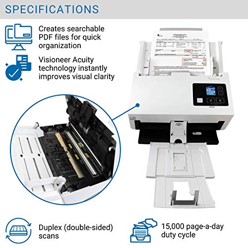 Xerox D70n. A4 Network Scanner. Speeds up to 90 ppm / 180 ipm at 200 & 300 dpi, 100-sheet ADF tray,** wide paper path, 15,000-sheet daily duty cycle, Gigabit Ethernet or USB connectivity, On-Board image processing, 3 Year Warranty, Windows Only