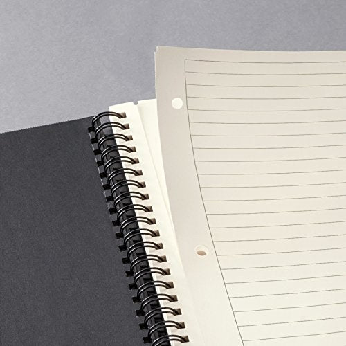 Sigel CONCEPTUM A4 Spiral Hard Cover Notepad 4 Hole Punched Ruled 160 Microperforated Pages Black CO821