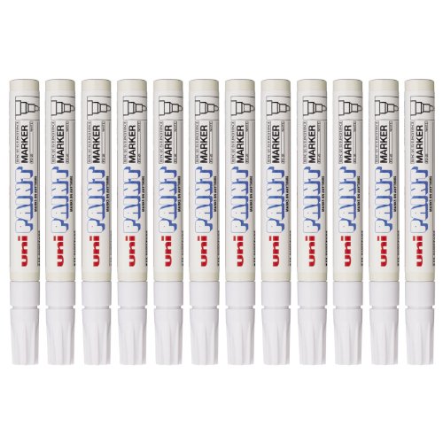 Best Value Uni-Ball uni Paint Marker Bullet Tip Medium Point Px20 Line Width 2.2-2.8mm White Ref 9001927 [Pack 12]