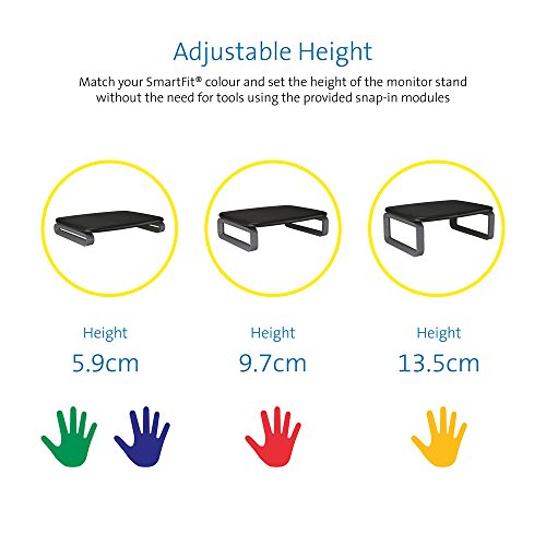 Kensington Monitor Stand Plus with SmartFit System - Monitor stand - black