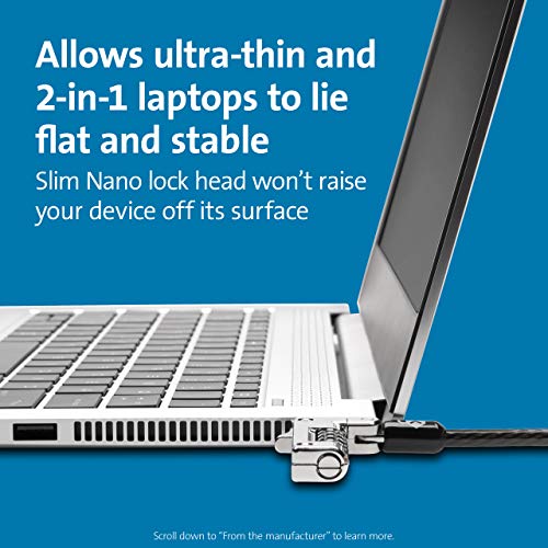 Kensington Slim NanoSaver Combination Laptop Lock - Security cable lock