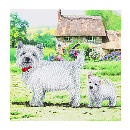 Crystal Art Westie 18 x 18cm Card CCK-A52
