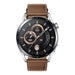 Huawei Watch GT3 46mm AMOLED Stainless Steel GPS 4GB ROM Bluetooth 5.2 Harmony OS Brown Leather