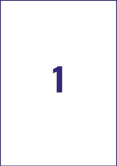 Best Value Avery L7784-25 Self-Adhesive Crystal Clear Transparent Labels, 1 Label Per A4 Sheet