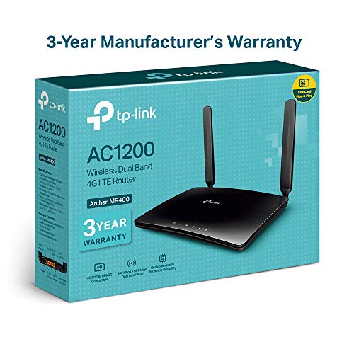TP-Link Archer MR400 - V3 - wireless router - WWAN - 802.11a/b/g/n/ac - Dual Band