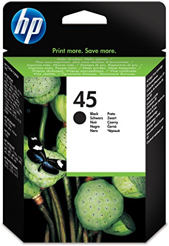 HP 45 - 51645AE - 1 x Black - Ink cartridge - For Deskjet 12XX, 99X, Officejet g55, g85, k60, R40, R60, R80, T45, T65, Officejet Pro 11XX
