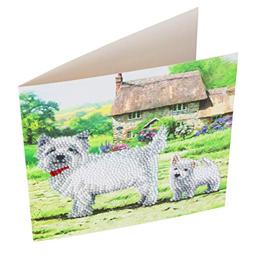 Crystal Art Westie 18 x 18cm Card CCK-A52