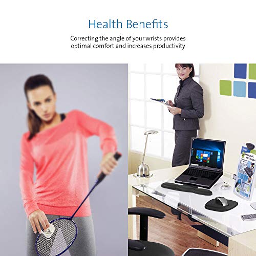 Best Value Kensington Ergonomic Comfort Foam Keyboard Wrist Rest with Wrist Support Pad - 458 x 36 x 85 mm - Black (62383