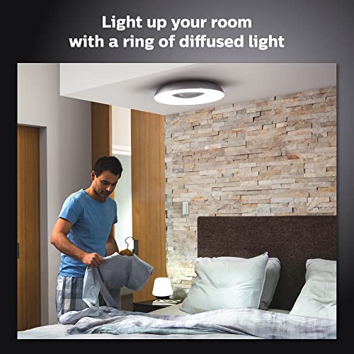 Philips Hue White ambiance Still - Ceiling lamp - LED - 22.5 W (equivalent 204 W) - class F - warm to cool white light - 2200-6500 K - round - black
