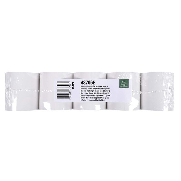 Best Value Exacompta Cash Register Receipt Roll, 80 mm x 76 m